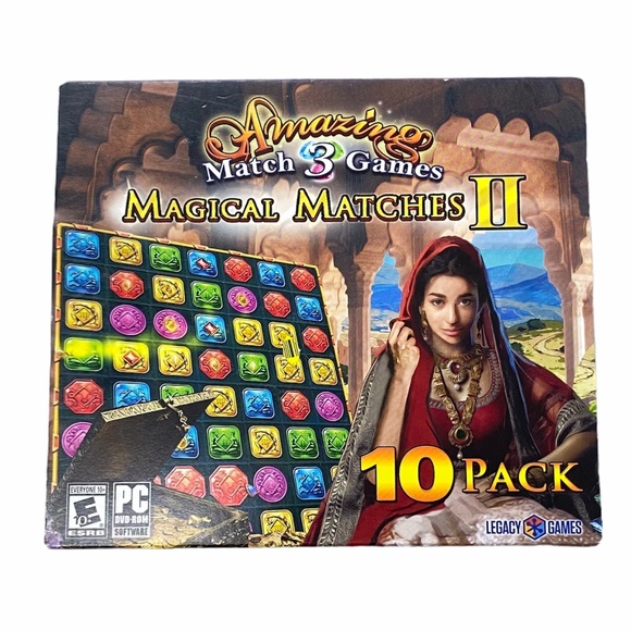 Amazing Match 3 Games Magical Matches II 10 Pack PC/DVD 2018 Computer Game - New - Picture 1 of 5